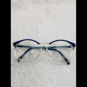 RARE NOS Vintage LEONHARD DE NEFFE 348 Unisex Eyeglasses Frames 58-17-110 BLUE